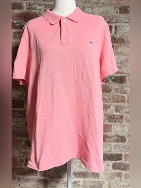 Vineyard Vines Men's Pink Polo Shirt Size Large